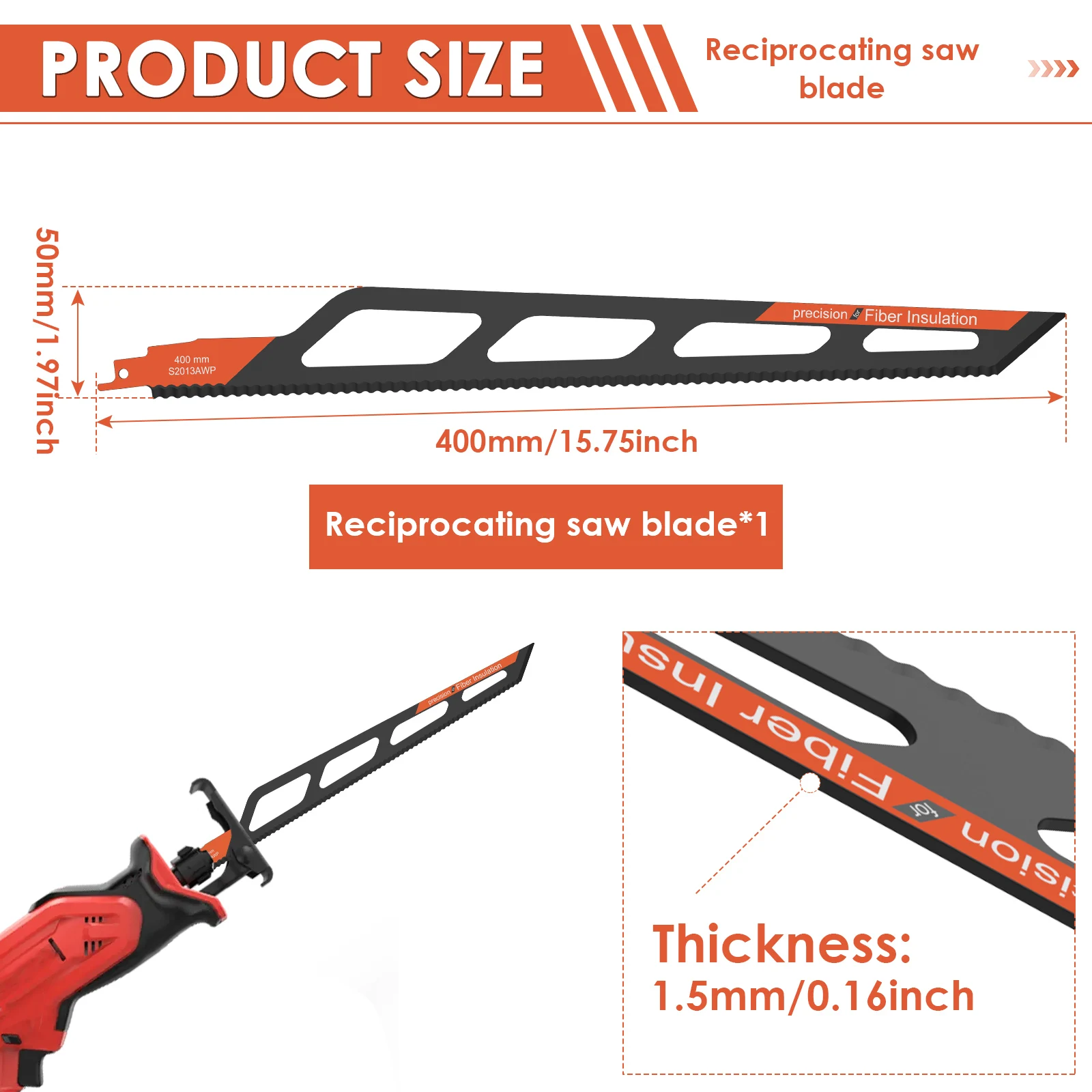 16inch/400mm Reciprocating Saw - Cutting Board Foam 评论和价格